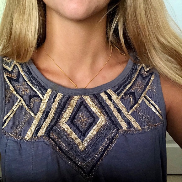 Free People Embroidered Tie Back Top 🦋 - Picture 3 of 4